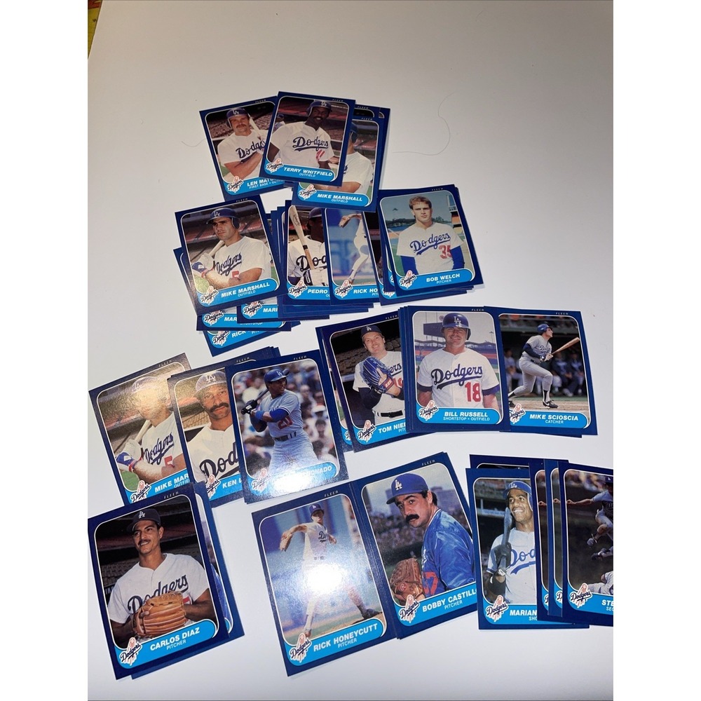 1986 Fleer Classic Miniature Mini Huge Lot Of Los Angeles Dodgers Baseball Cards